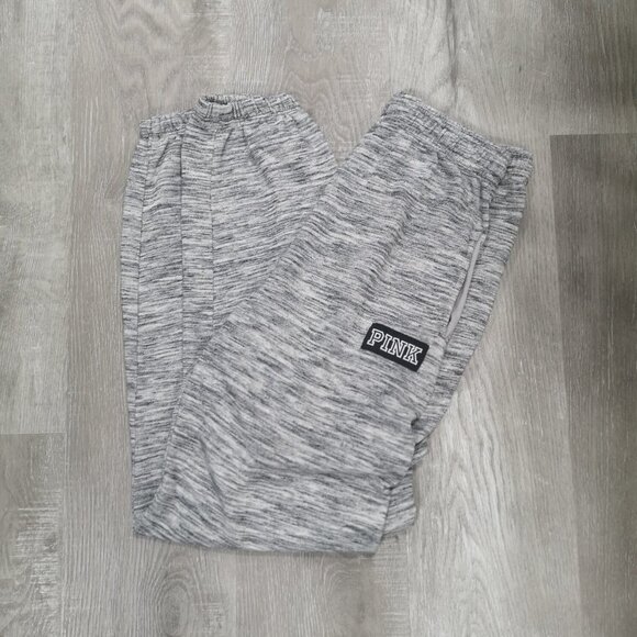 Pink Victoria's Secret Grey & Black Size XS Ladies Elastic & Tie Waist Joggers - Picture 6 of 10